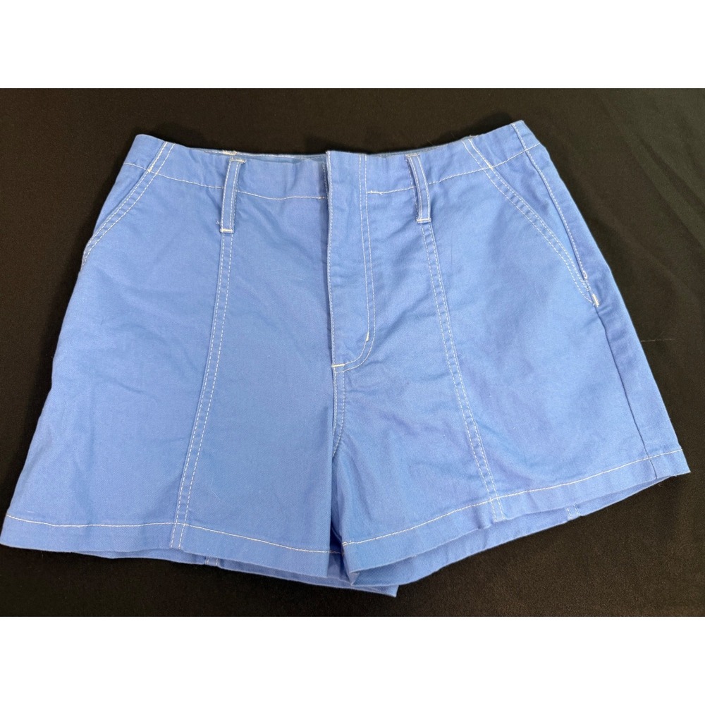 GB Blue High Waisted Contrast Stitch Shorts Size 7 GB6486SGD